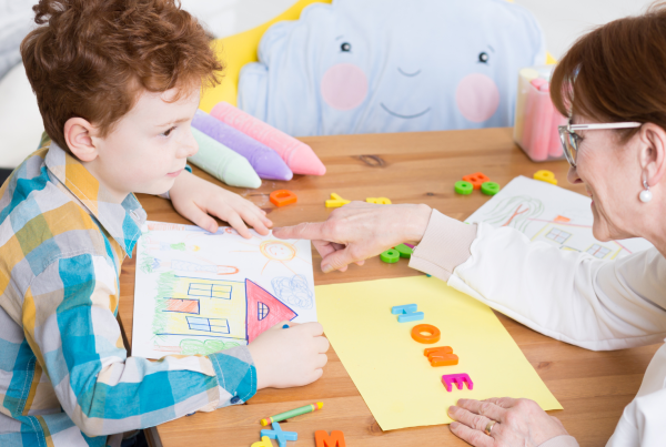 a kid in pediatric therapy