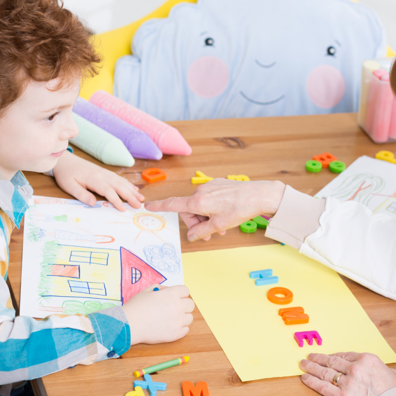 a kid in pediatric therapy