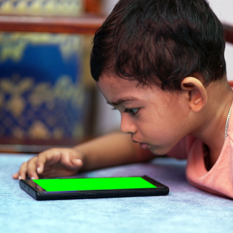 child on a cell phone